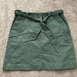 Olive green skirt with belt